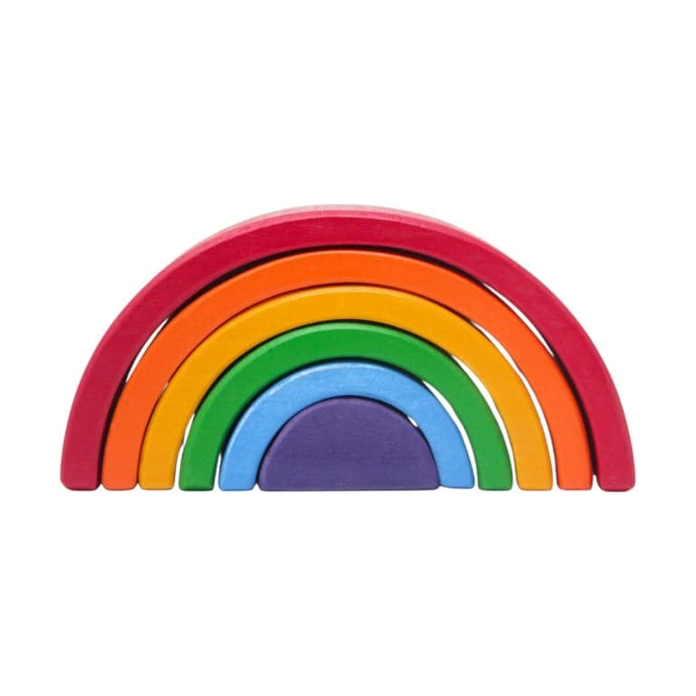 Green Walnut 6-delige Regenboog Stapelaar