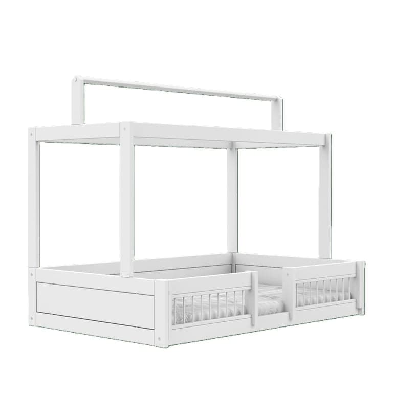 LIFETIME Kinderkamer Montessoribed met Boven- en Bedhekken 120 x 200 cm