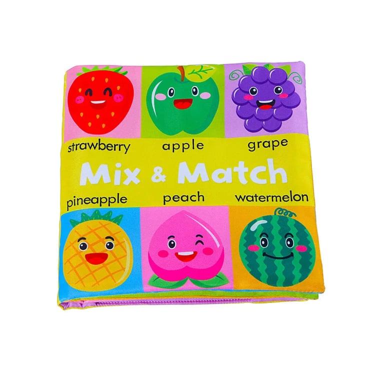 Montessori Seaside-Montessori Mix en Match Linnen Boek Fruit (Engelstalig)