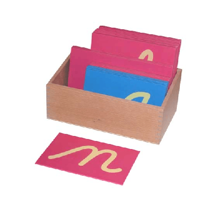 Montessori E&O Montessori Kleine Cursief Schuurpapieren Letters Met Doosje