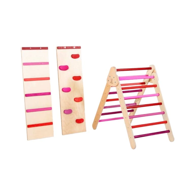 Bunny Hopkins Pikler Driehoek Petal Play Original Met Ladder en Klimmuur