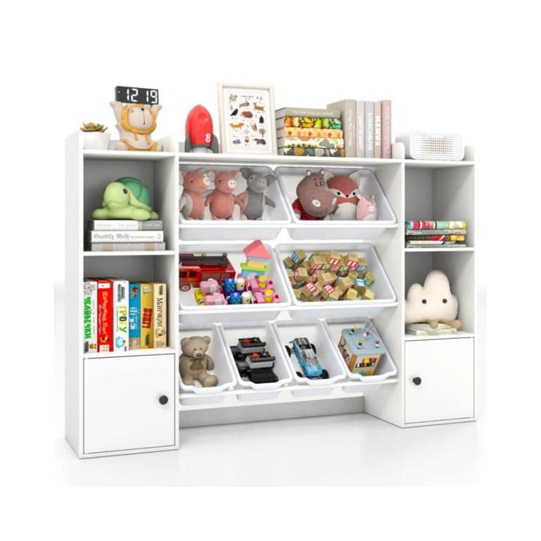 Costway Grote Speelgoedopbergruimte 143,51 CM Wit