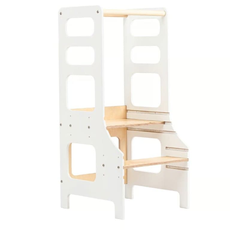 Duck Woodworks Verstelbare Peutertoren Wit