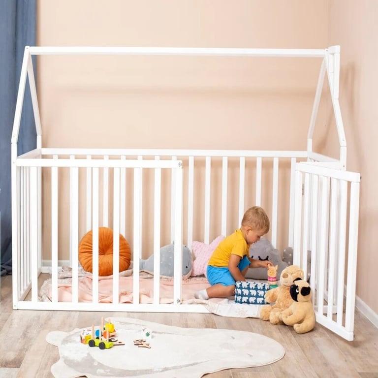 Busywood House Boxbed met Hoge Relingen Wit Tweepersoons Maat