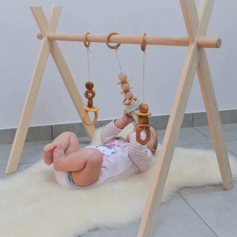 Montessori Ecoart Factory Onbehandeld Baby Gym met Speelgoed