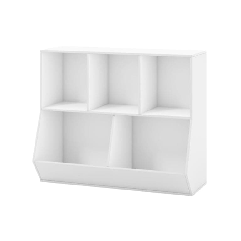 Costway Speelgoed Organiser Houten 5-Kubussen Wit