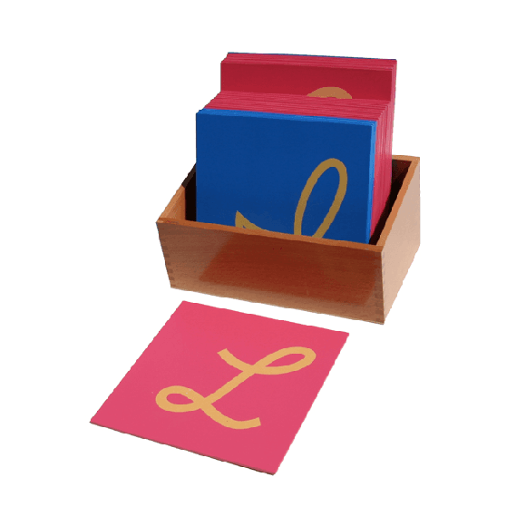 Montessori E&O Montessori Cursief Schuurpapier Hoofdletters Met Doos