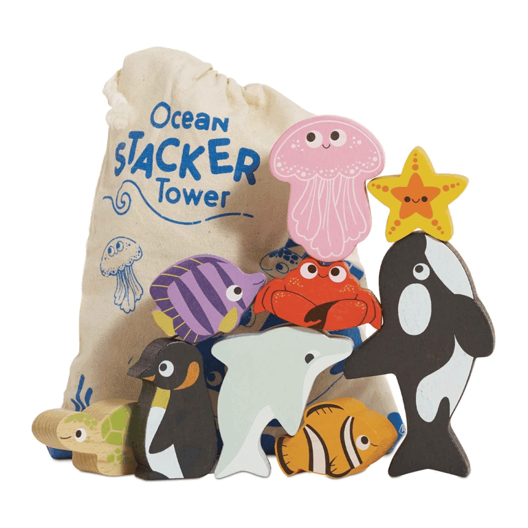 Montessori Le Toy Van Ocean Stapelaar Toren & Tas