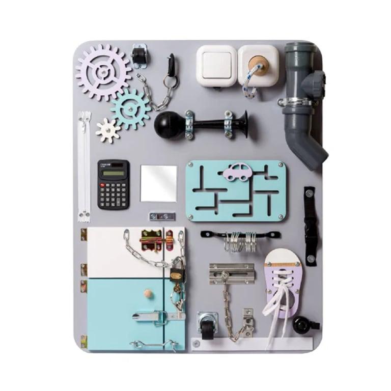 Montessori Woobiboo Regular Busy Board Grey With Purple Zonder Naam