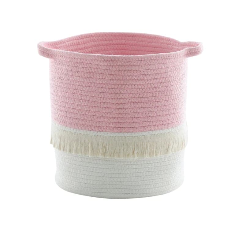 Wonder Space Mand Tweekleurig Kwastje Roze