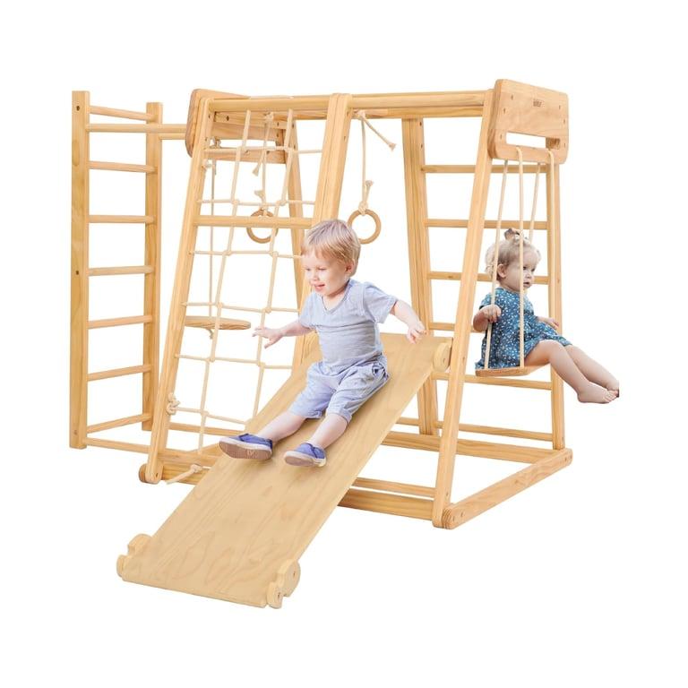 Montessori Belleur Houten 8-in-1 Grote Indoor Jungle Gym