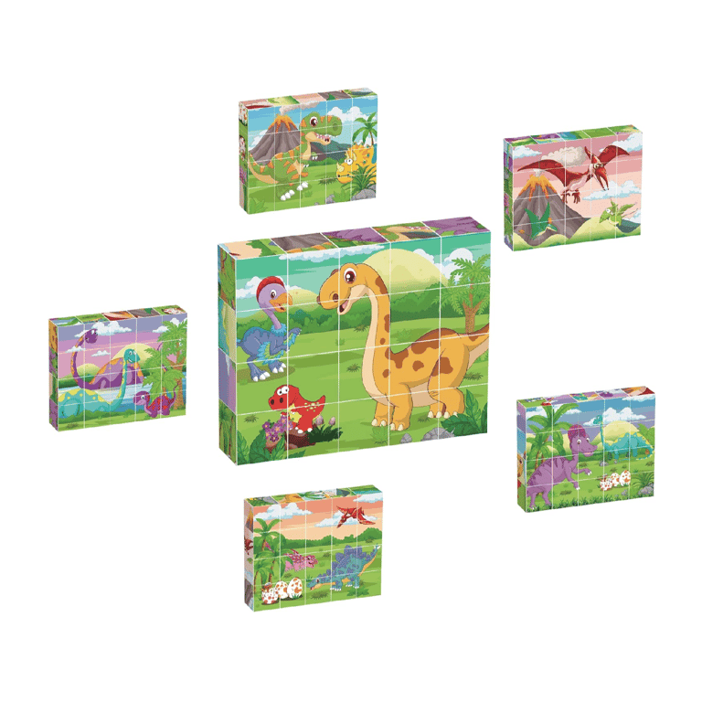 Montessori PicassoTiles Magnetische Kubus Puzzel Dinosaurussen