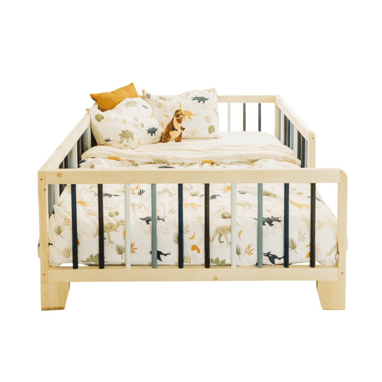 Montessori Simply Sori Queensize Vloerbed Met Latten Blauw