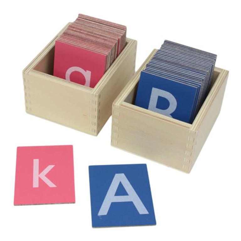 Montessori Thinkamajigs Schuurpapieren Letters Kleine Hoofdletters en Kleine Kleine Kleine Letters Print