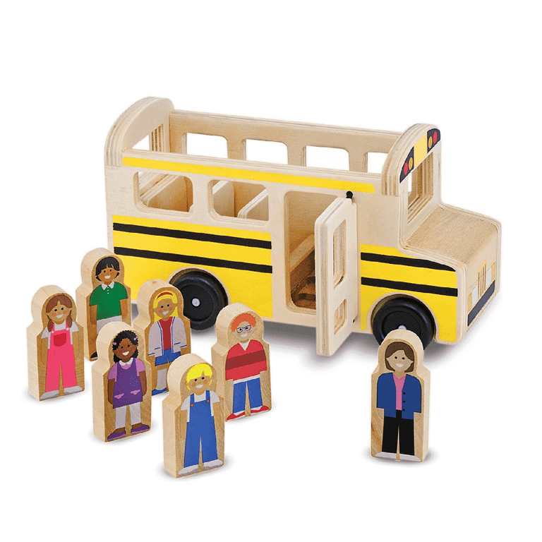 Montessori Melissa & Doug Schoolbus Houten Speelgoed Set