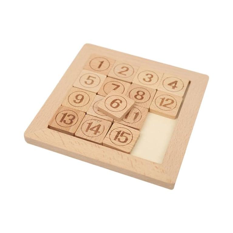 Montessori Toddmomy Houten 15 Getallen Schuif Puzzel