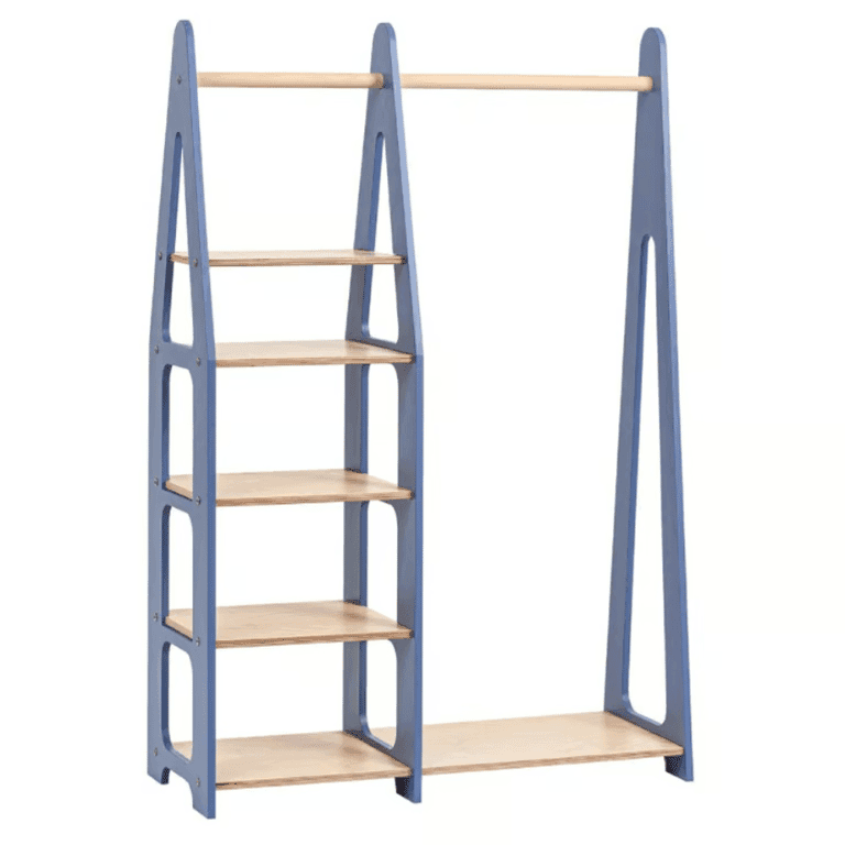 Duck Woodworks Kledingrek met Planken Blauw