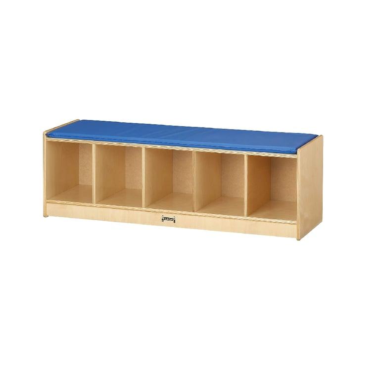 Montessori Jonti-Craft 5-Vaks Bankkast met Blauw Kussen