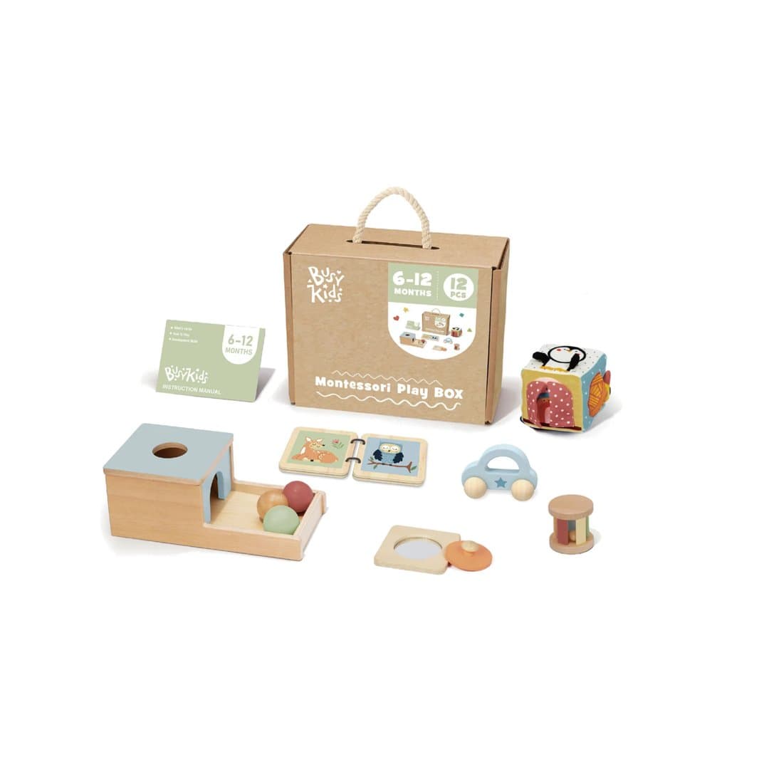 Busy Kids Montessori Speelbox Set 6-12 Maanden