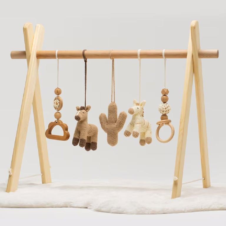 Montessori Wonder Pecker Paard Baby Speel Gym Set