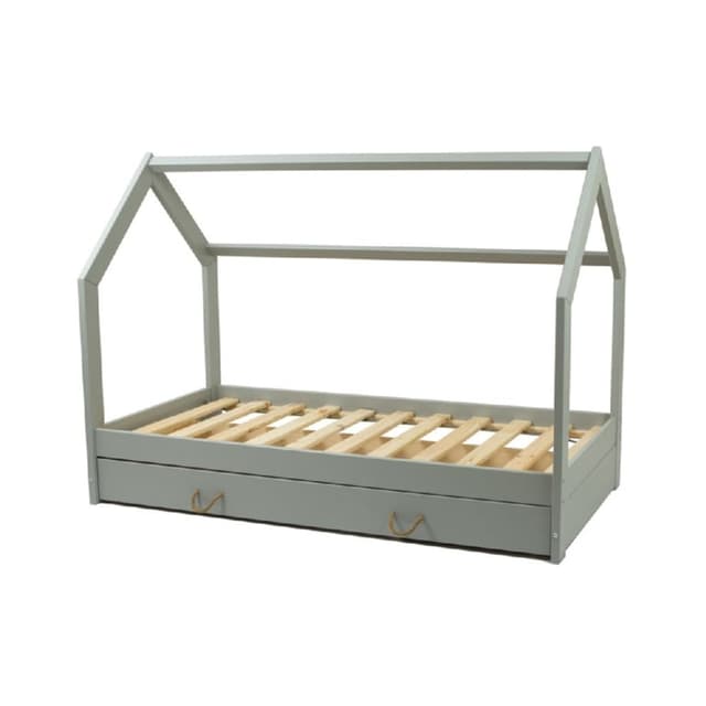 Merly Huis Vloerbed Met Opbergvak Grijs Eenpersoons 160 x 80 cm