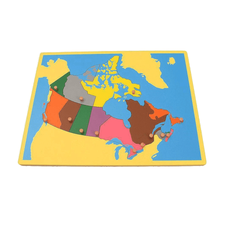 Montessori Pink Montessori Klein Bord Wereldkaart van Canada