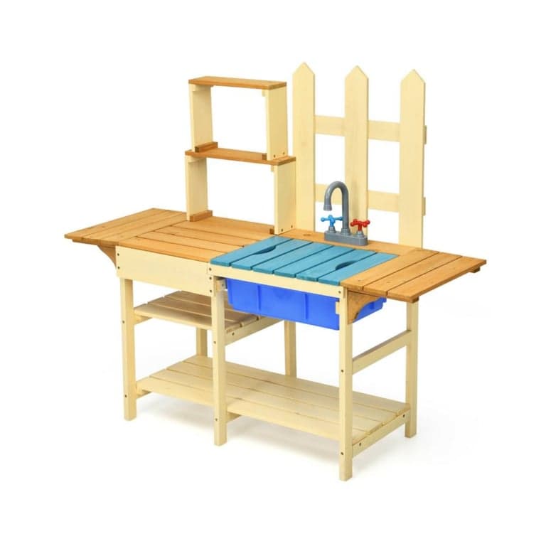 Costway Houten Pretend Cook Keukenspeelset Voor Buiten