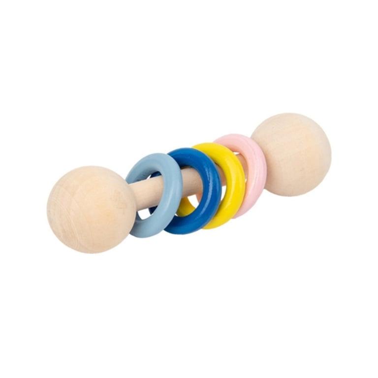 Montessori IFIT Houten Babyrammelaar met 4 Ringen