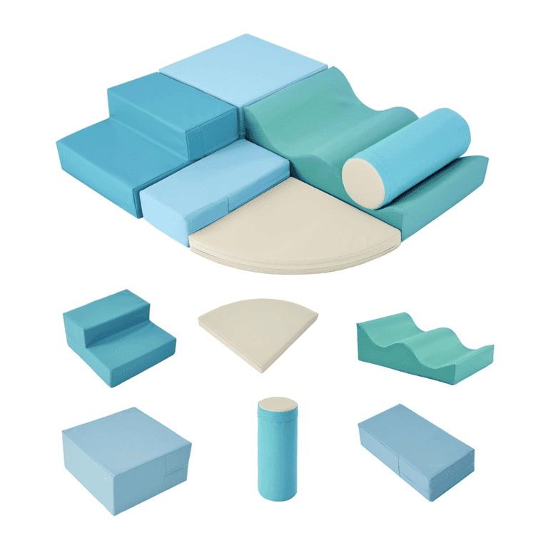 Montessori Merax 6-Piece Soft Play Set Cyan