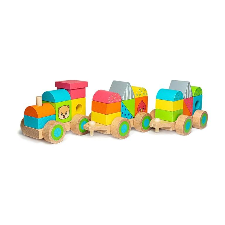 Montessori Bimi Boo Stapeltrein Houten Set