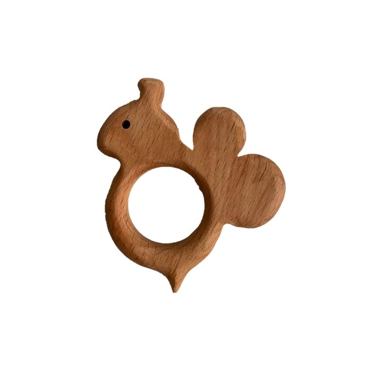 Montessori PoppyBabyCo Wooden Teether Bee