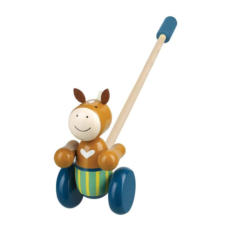 Montessori Orange Tree Toys Houten Duw Pony