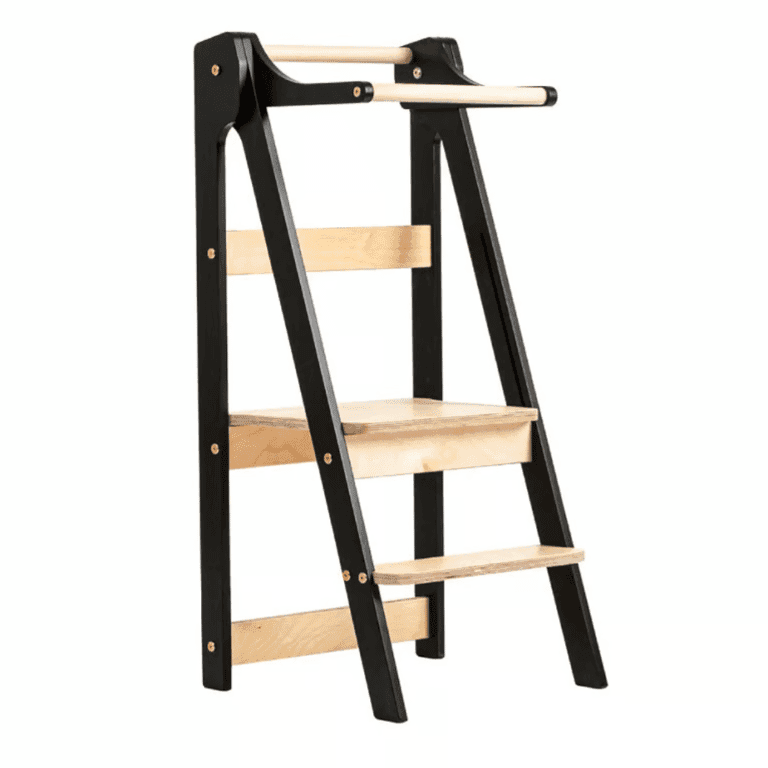 Duck Woodworks Opvouwbare Peutertoren Zwart
