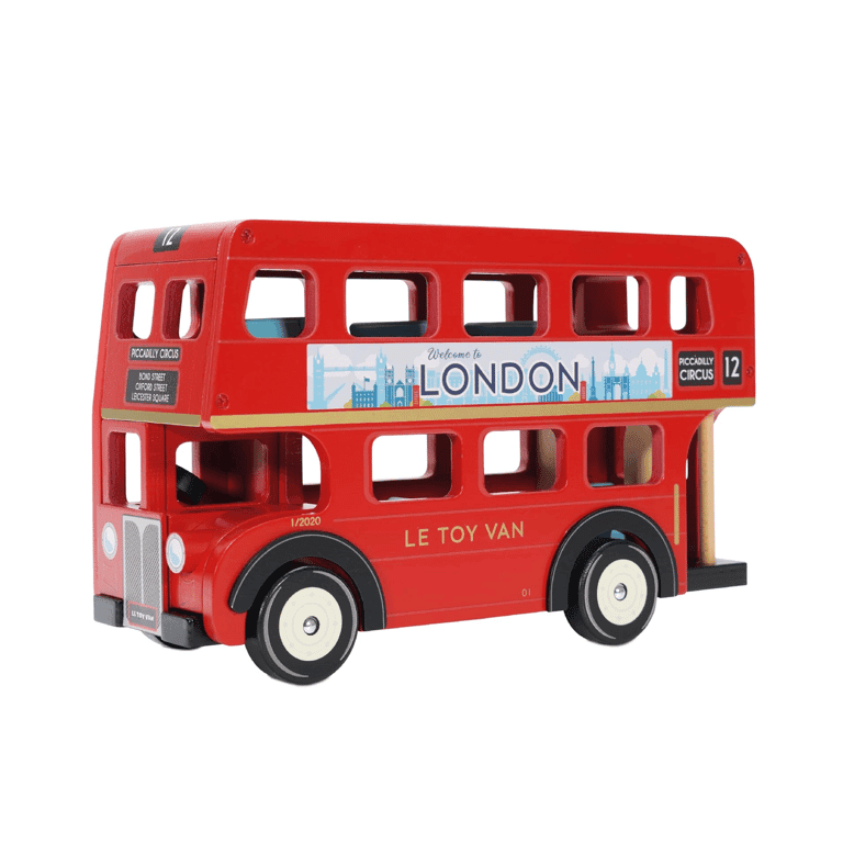 Montessori Le Toy Van Houten Speelgoed Rode Londen Dubbeldekker Bus