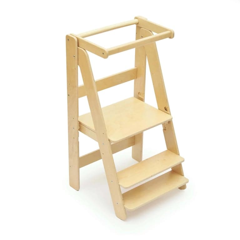 Busy Kids Opvouwbare Leertoren Gelakt - Montessori Product