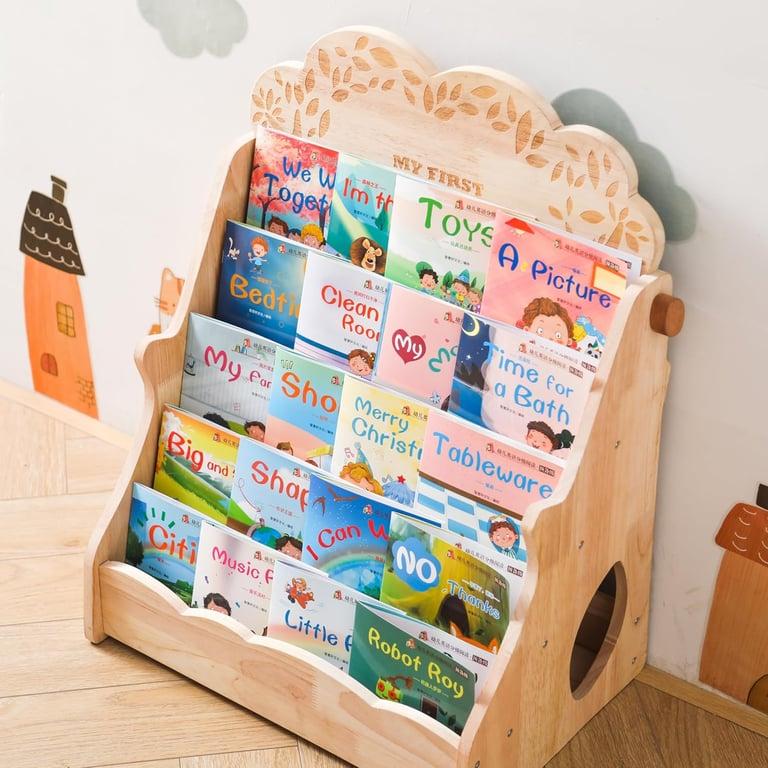 Montessori Wooden Teether Boekenplank met Voorkant