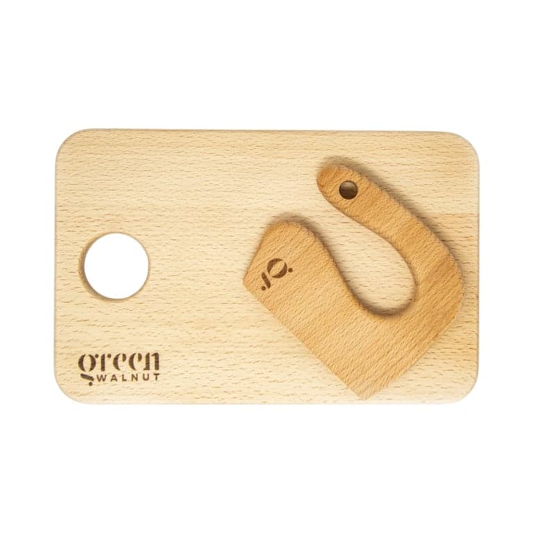 Green Walnut Houten Mes en Snijplank