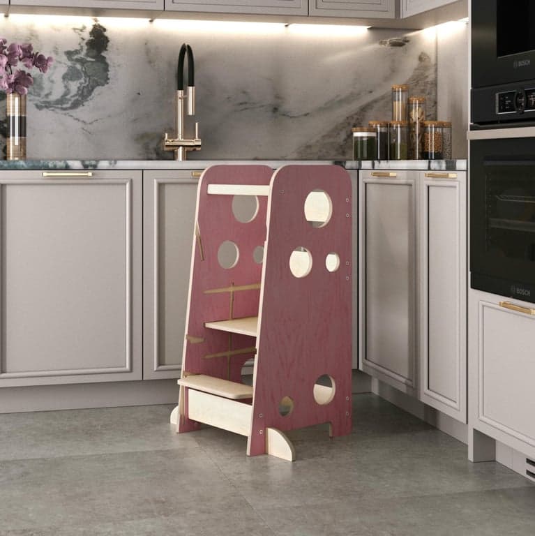 Busy Kids Mee-groeiende Leertoren 3-in-1 XL Roze