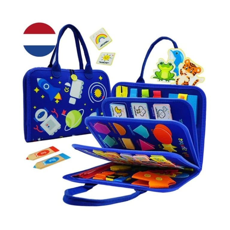 Montiplay Montessori Busy Book Blauw
