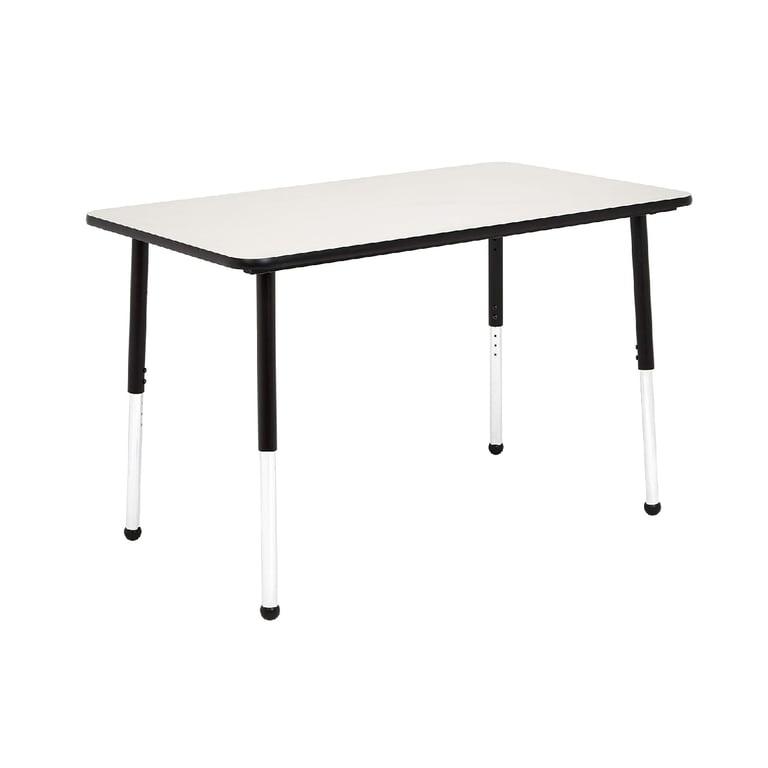 Montessori Amazon Basics School Table Adjustable Height Gray Top Black Edge