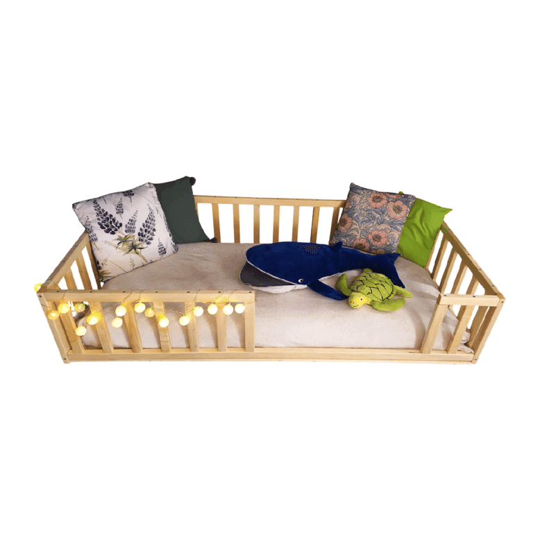 Montessori Eco Kids Universum Dubbel Vloerbed met Reling Alleen Was Geen Latten