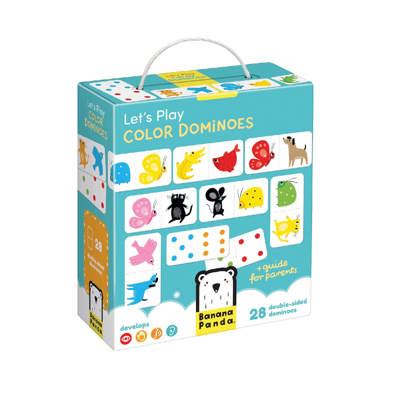 Montessori Banana Panda Domino Spel Kleur