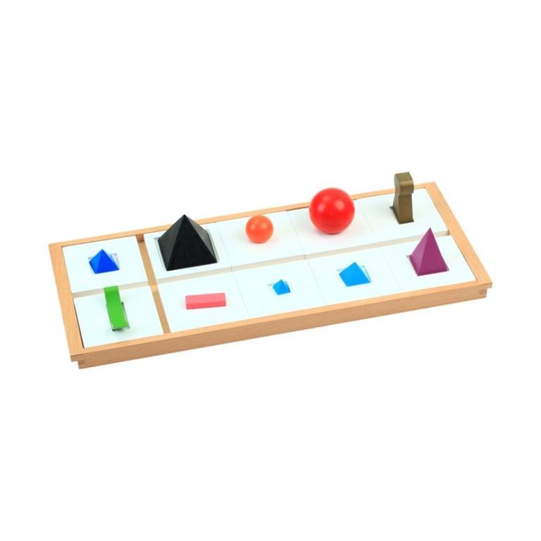 Montessori Montessori Outlet 3D Houten Grammaticasymbolen Set van 10 met Dienblad