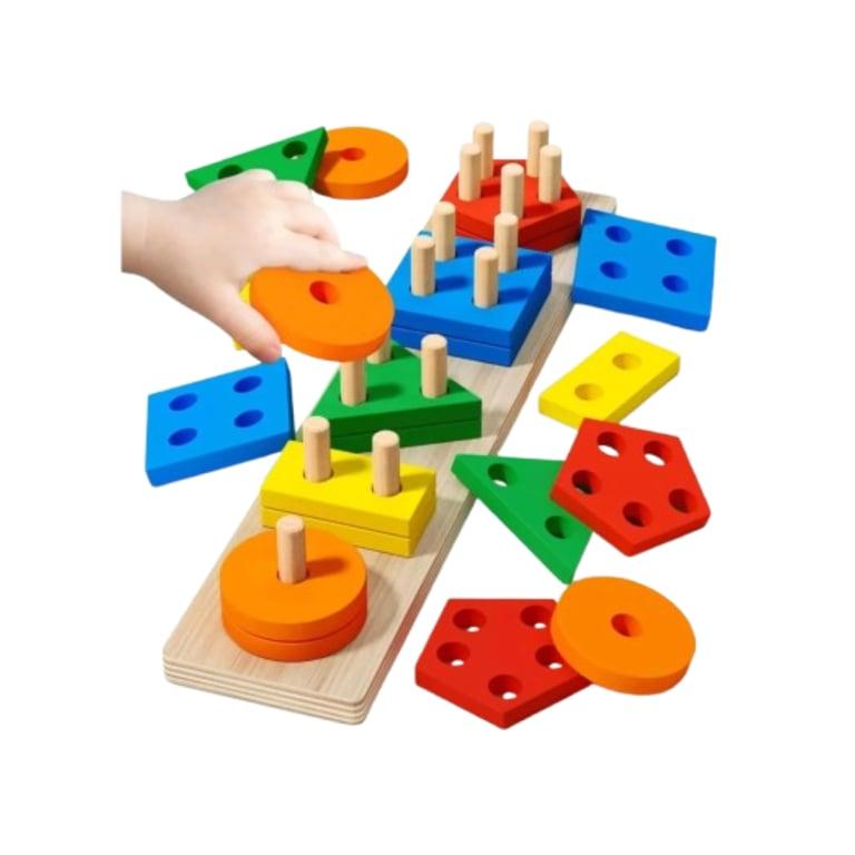 Montessori Clever Toys Box Bouwstenen Stapelaar