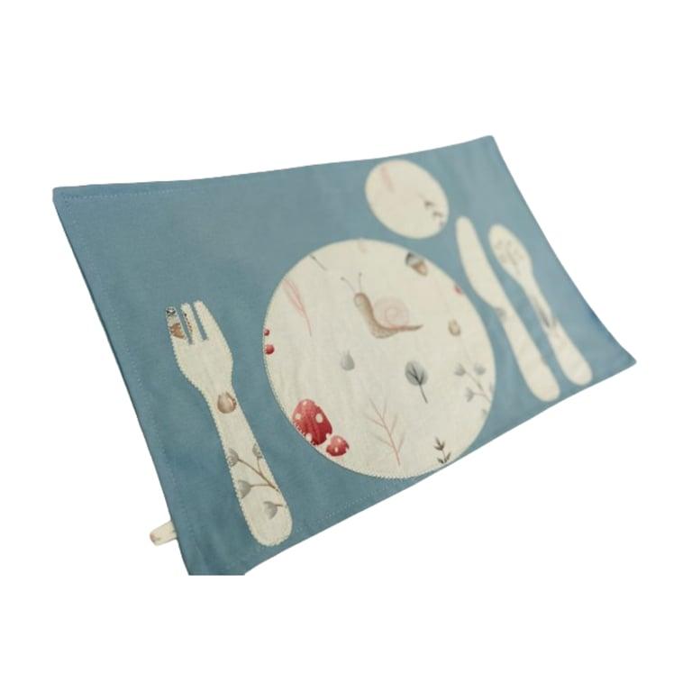 Montessori Rock-A-Toy Montessori Placemat Blauw Bos