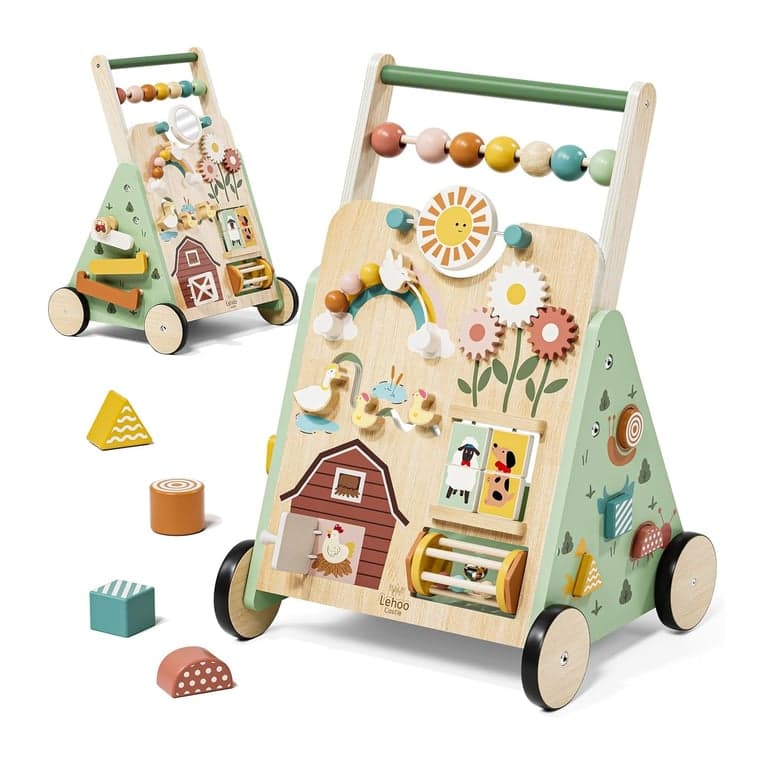 Lehoo Castle Houten Baby Duwwandelwagen