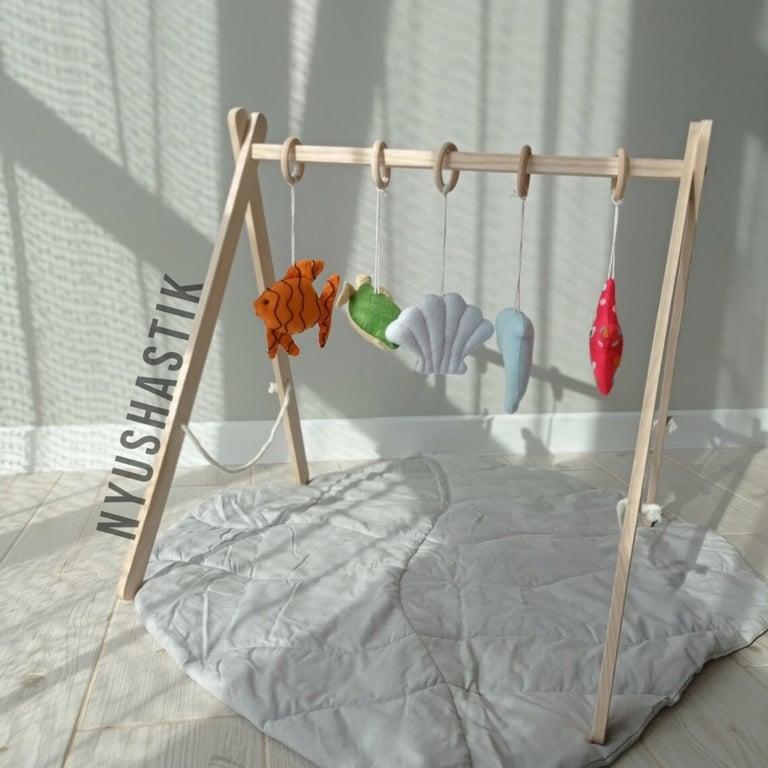 Montessori nyushastik Nautisch Baby Gym 5 Speelgoedjes