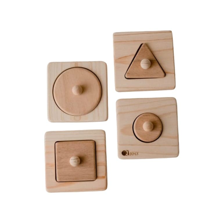 QToys Enkele Vorm Puzzel Set van 4