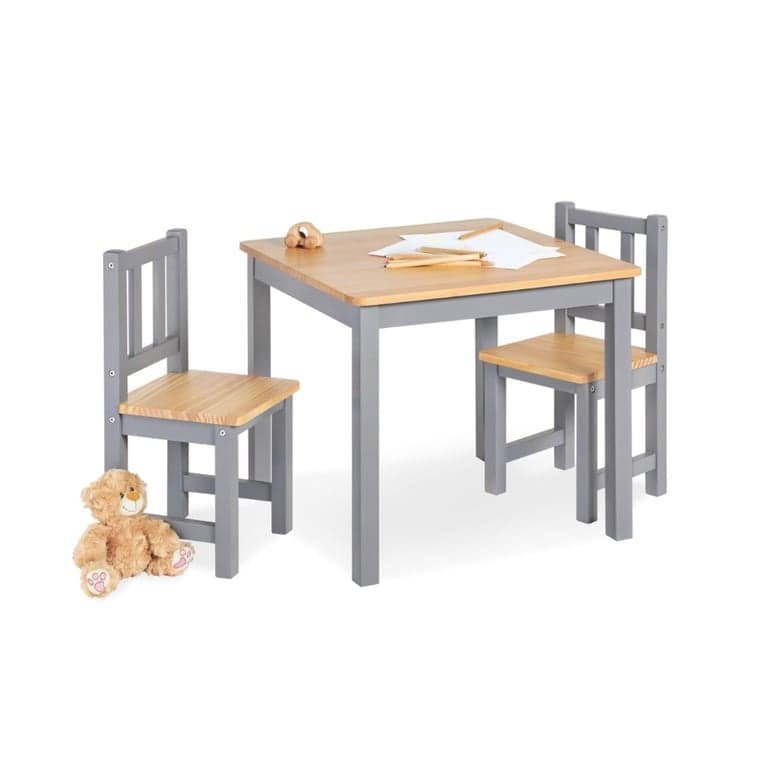 Pinolino Tafel- en 2 Stoelenset Fenna Grijs Naturel