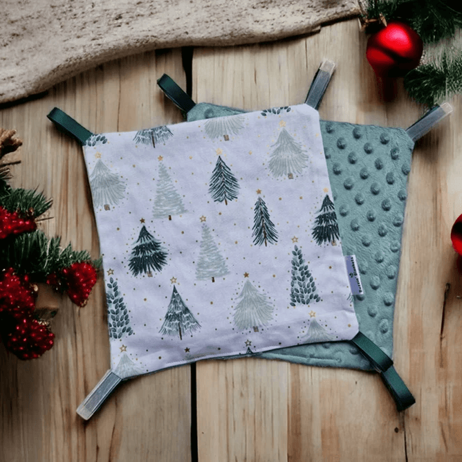 Montessori BuzzinBlankets Kerstmis Boom Knisper Speelgoed Groen-Dimple